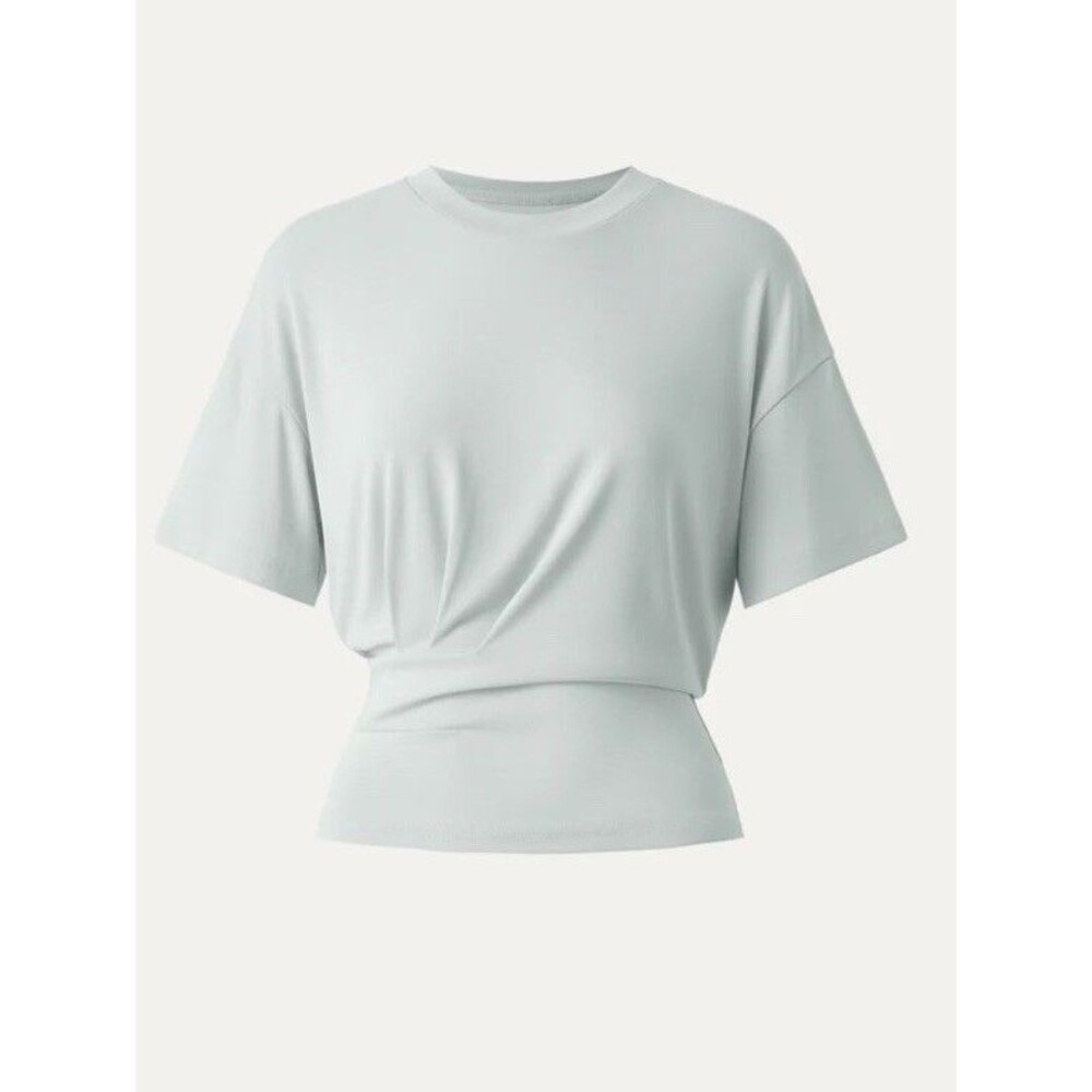 NWT OGL Women’s Crewneck Short Sleeve Tucked Tee Size Large Luxury Stretch Work